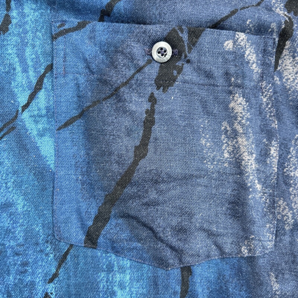 Vintage Georg Roth of Germany Mens Blue Medium Geometric Long Sleeve Shirt - Picture 4 of 15